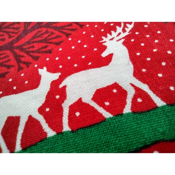 Christmas Napkins Woodland Santa Cheryl Ann Johnson 1980s Set of 6 Rustic - Picture 12 of 14